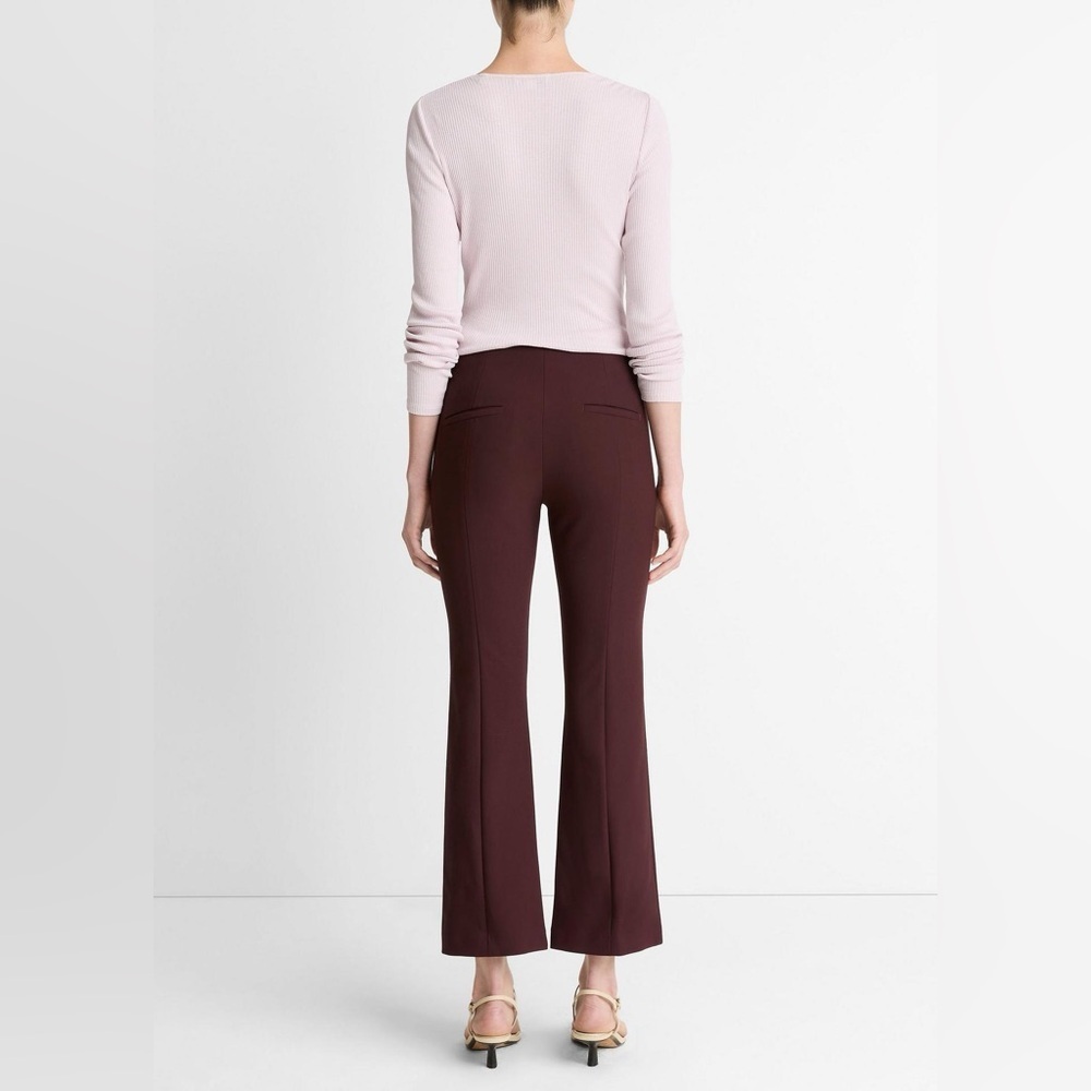 NEW Vince Mid Rise Pintuck Crop Flare Pant Size 14 - Picture 2 of 11